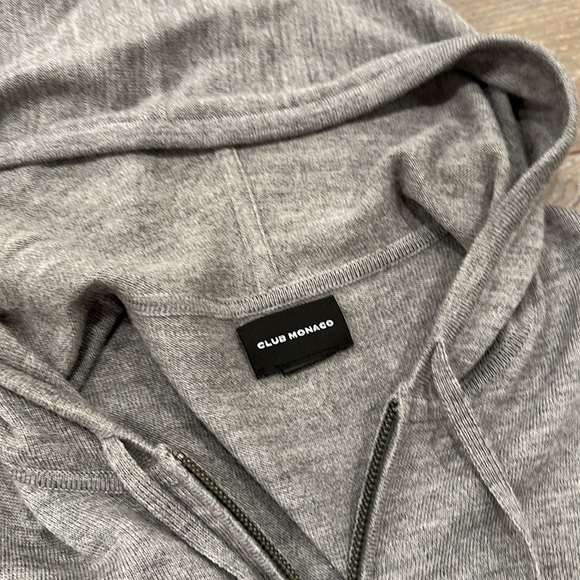Club Monaco Zip-Up Sweater Hoodie - Picture 2 of 2